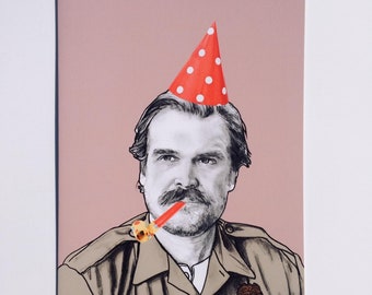 Jim Hopper//David Harbour - Stranger Things Illustrative Card