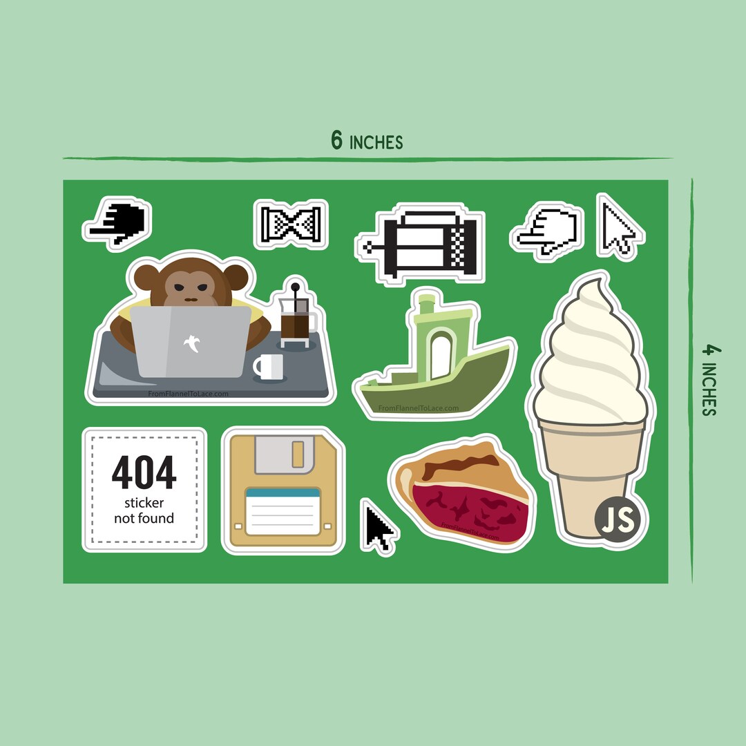 4x6 Sticker Sheet- 3D Printer, Bambu, IT, Dev, Javascript, Infosec ...