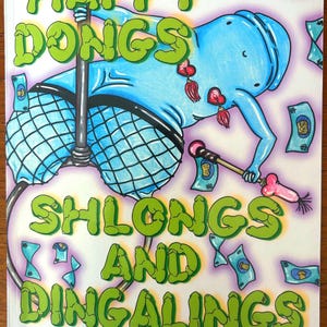 Volume 2: Happy Dongs Shlongs and Dingalings Adult Coloring book Paperback (A4 SIZE)