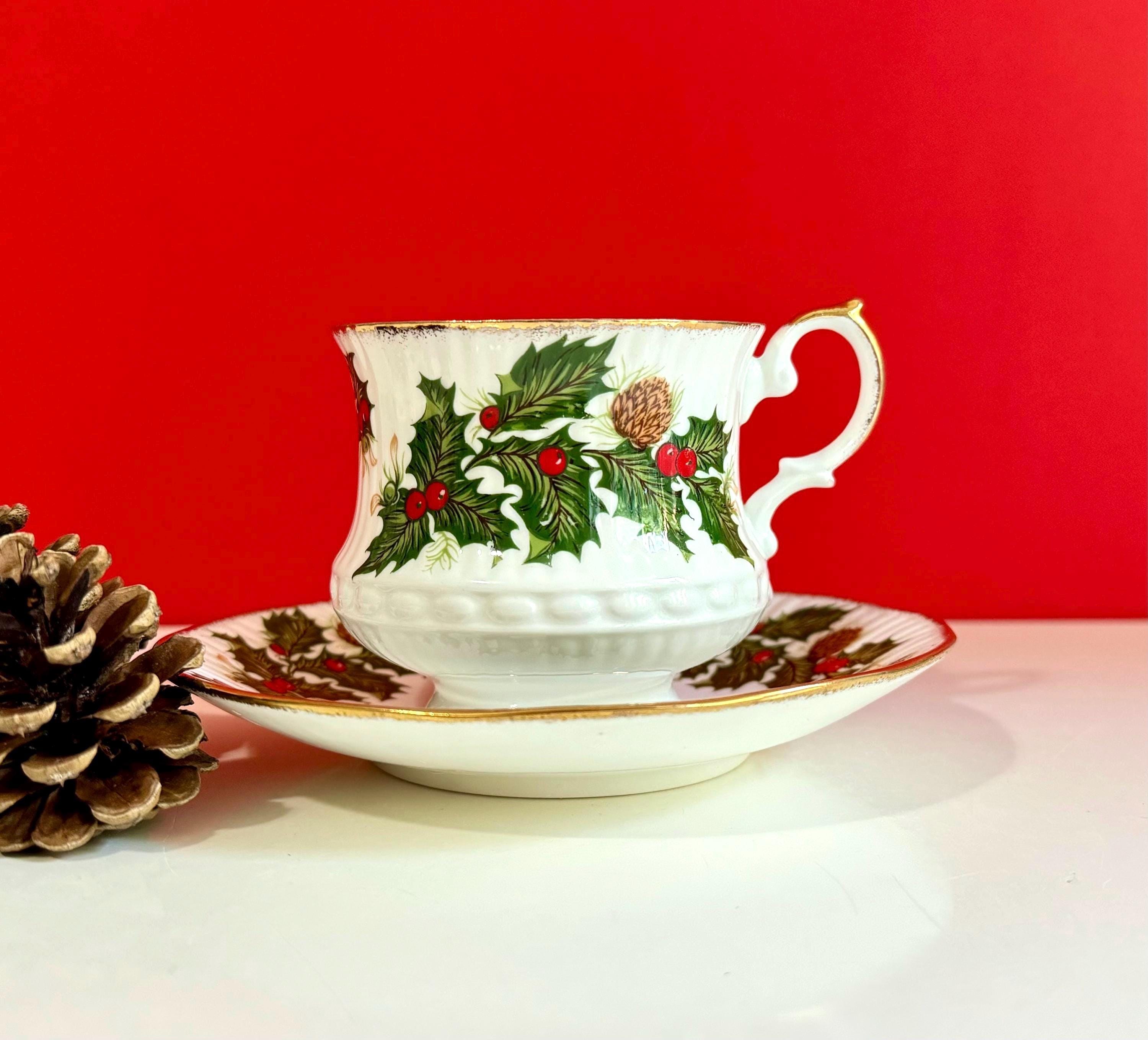 Rosina China “yuletide” Bone China Tea Cup Saucer