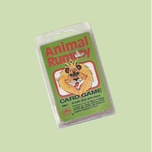 Jeu de cartes animal rami pour enfants par Golden / jeu de cartes vintage pour enfants ~ rami animal / jeu de cartes pour enfants avec graphismes animaliers