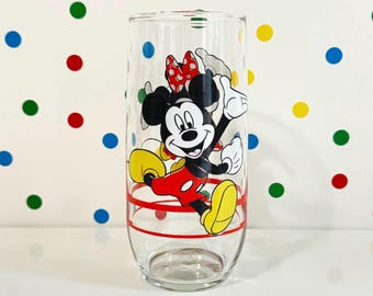 Lunettes rétro Mickey et Minnie Mouse par Anchor Hocking / Verres rétro Anchor Hocking Disney Mickey et Minnie