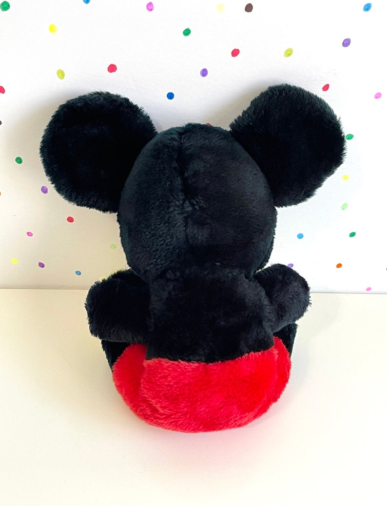 Mickey Mouse 8” Plush / Vintage Walt Disney Productions Classic Mickey Mouse Plush / Small Mickey Mouse Plush Collectible / Retro Mickey image 2