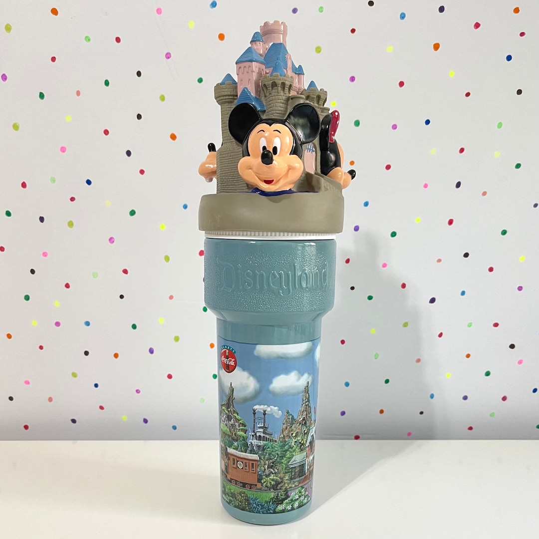 Disneyland Castle Topper Souvenir Sipper Cup / Retro 90's Etsy