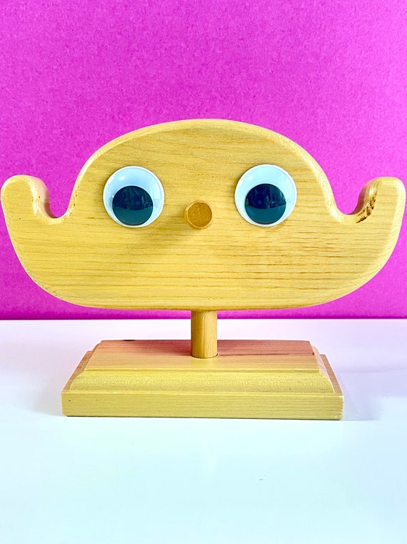 Handmade Wood Eye Glass Holder / Vintage Wood Eye… - image 2