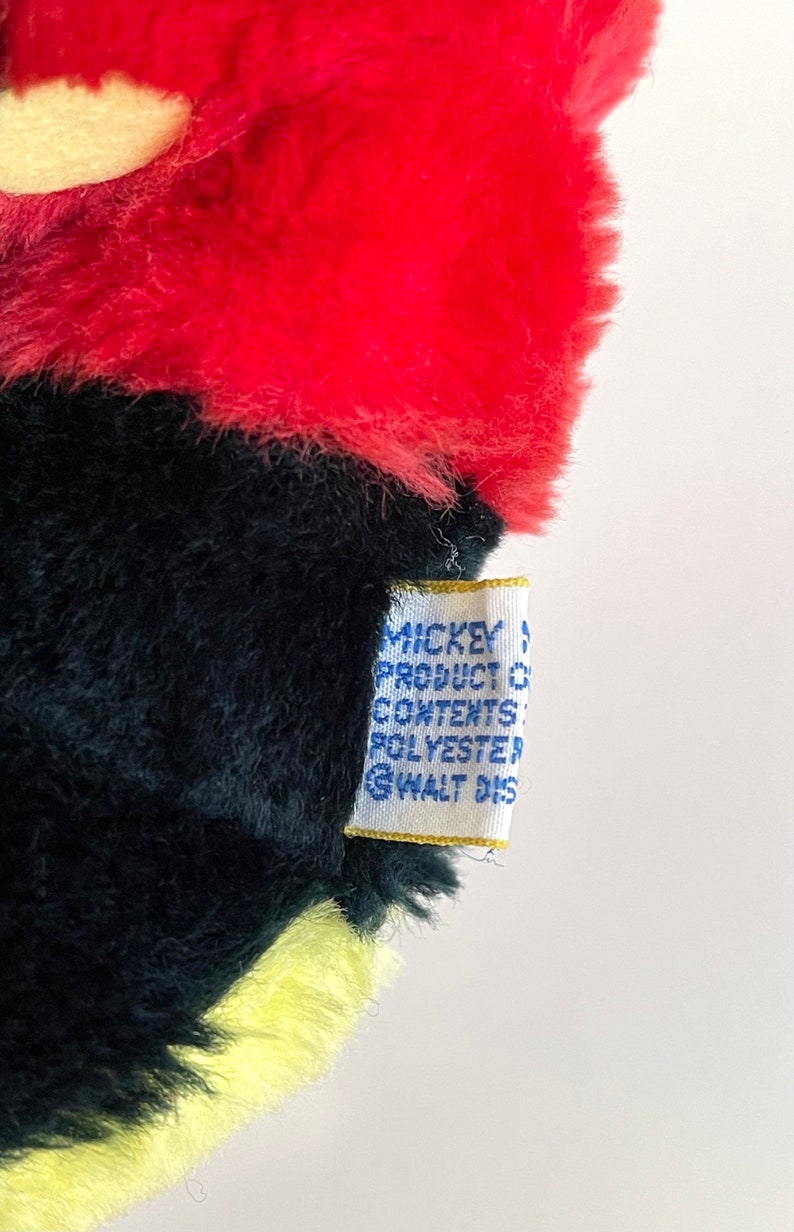 Mickey Mouse 8” Plush / Vintage Walt Disney Productions Classic Mickey Mouse Plush / Small Mickey Mouse Plush Collectible / Retro Mickey image 7