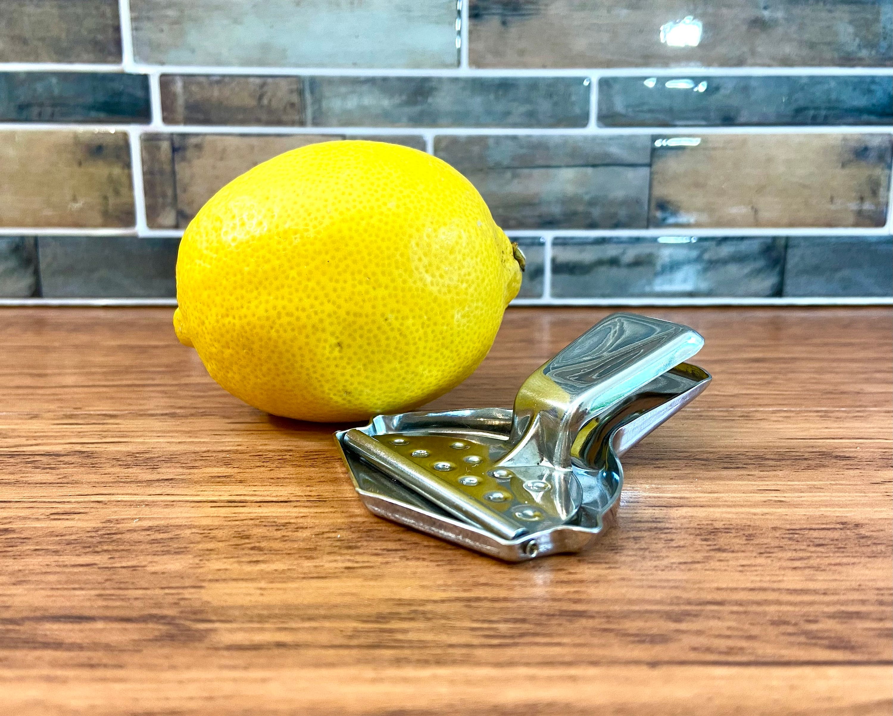 Citrus-lemon-lime Squeezer / Vintage Morton-parker Stainless Steel Squeezer  / Stainless Steel Citrus Squeezer / Barware Cocktail Accessory 