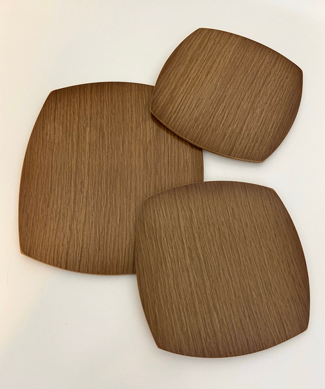 Faux Wood Grain Design Cork Backed Trivets/mats Set of 3 / Etsy