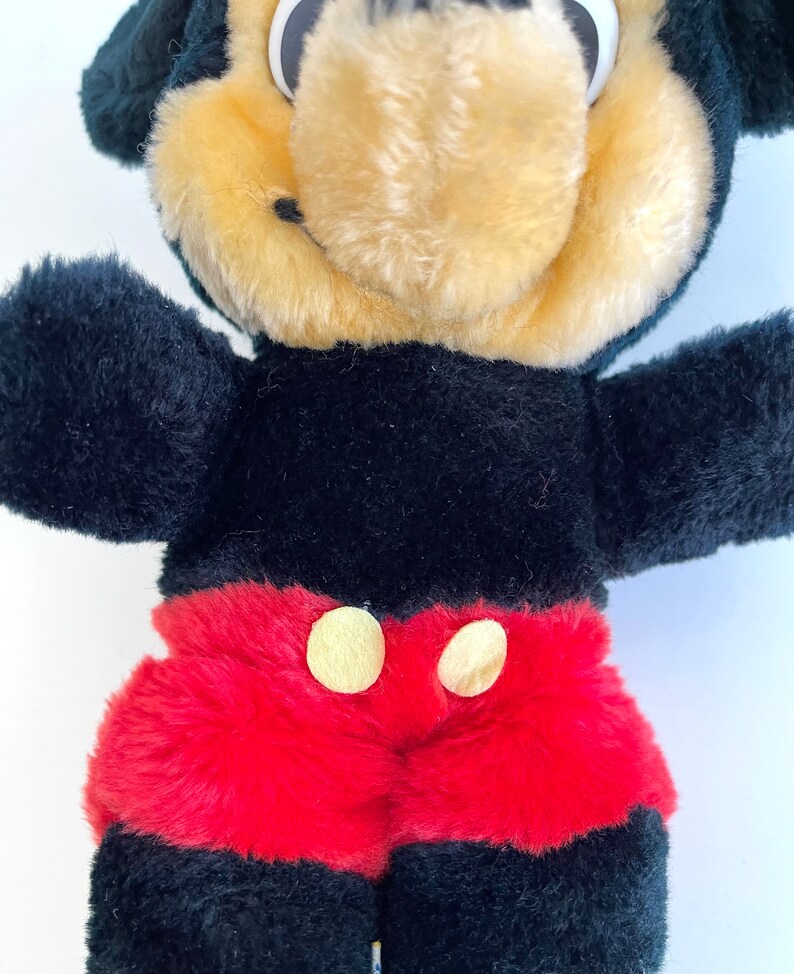 Mickey Mouse 8” Plush / Vintage Walt Disney Productions Classic Mickey Mouse Plush / Small Mickey Mouse Plush Collectible / Retro Mickey image 6