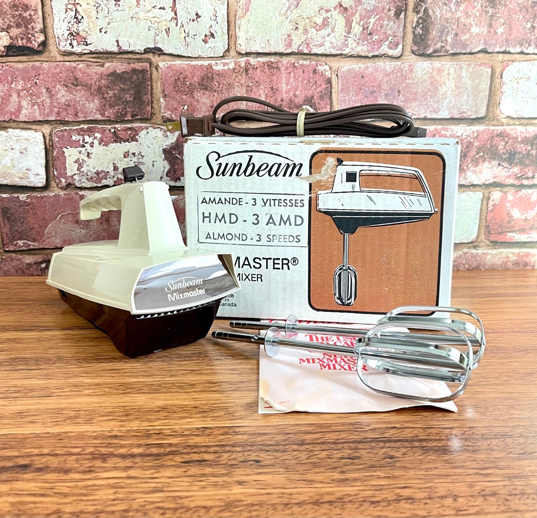Sunbeam 3speed Electric Mixmaster Hand Held Mixer Model Etsy