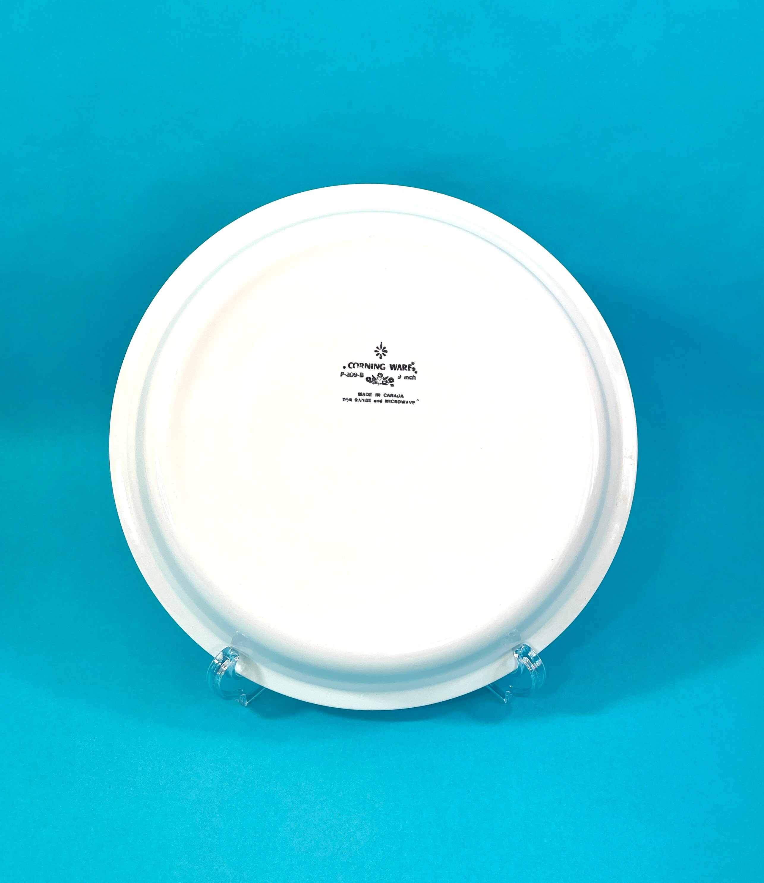 Corning Ware Blue Cornflower Pie Plate 9 Diameter P309 B Vintage