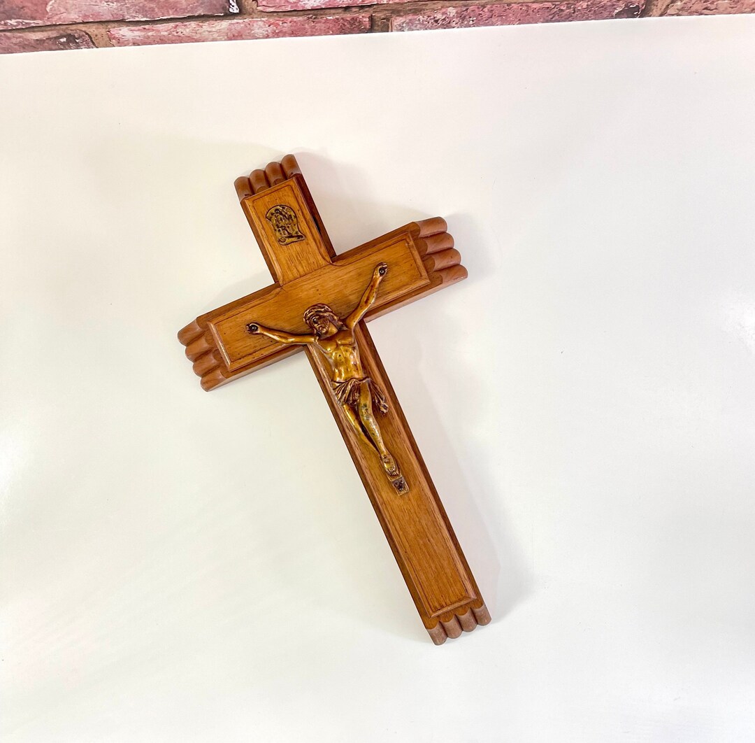 Crucifix Sick Call ~ Last Rites Alter Set / Vintage Wooden Crucifix ...