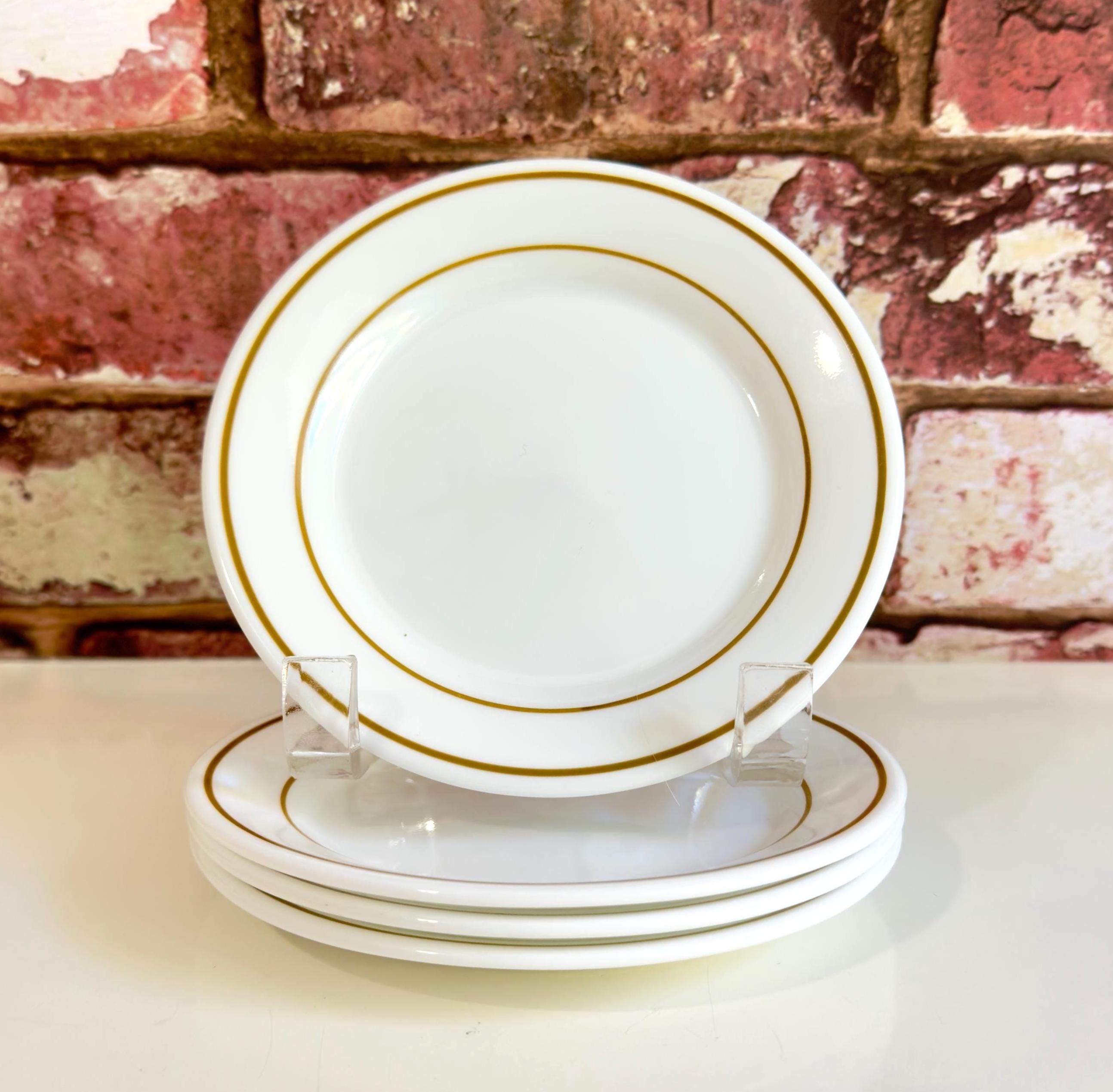 Comcor Tableware by Corning “lariat” Appetizer Plates ~ Set of 4