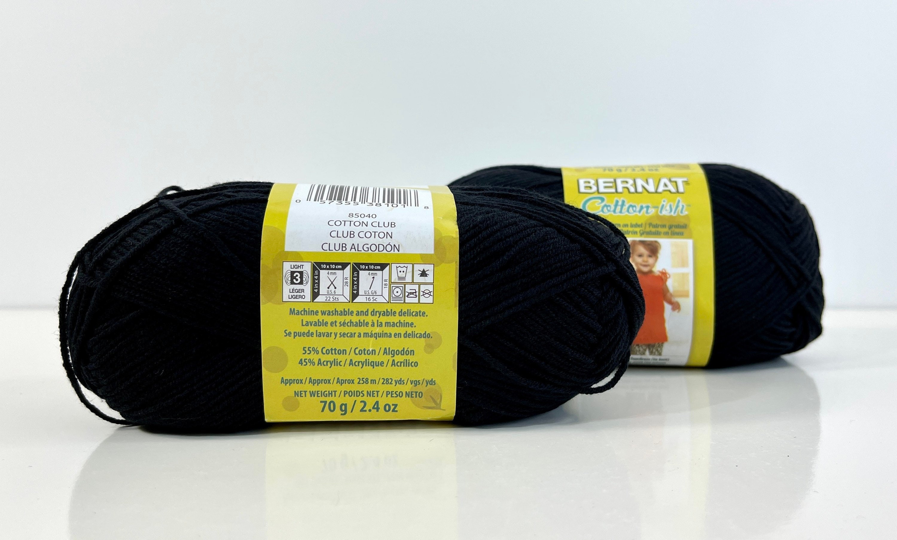 Bernat Softee Cotton Yarn-Black