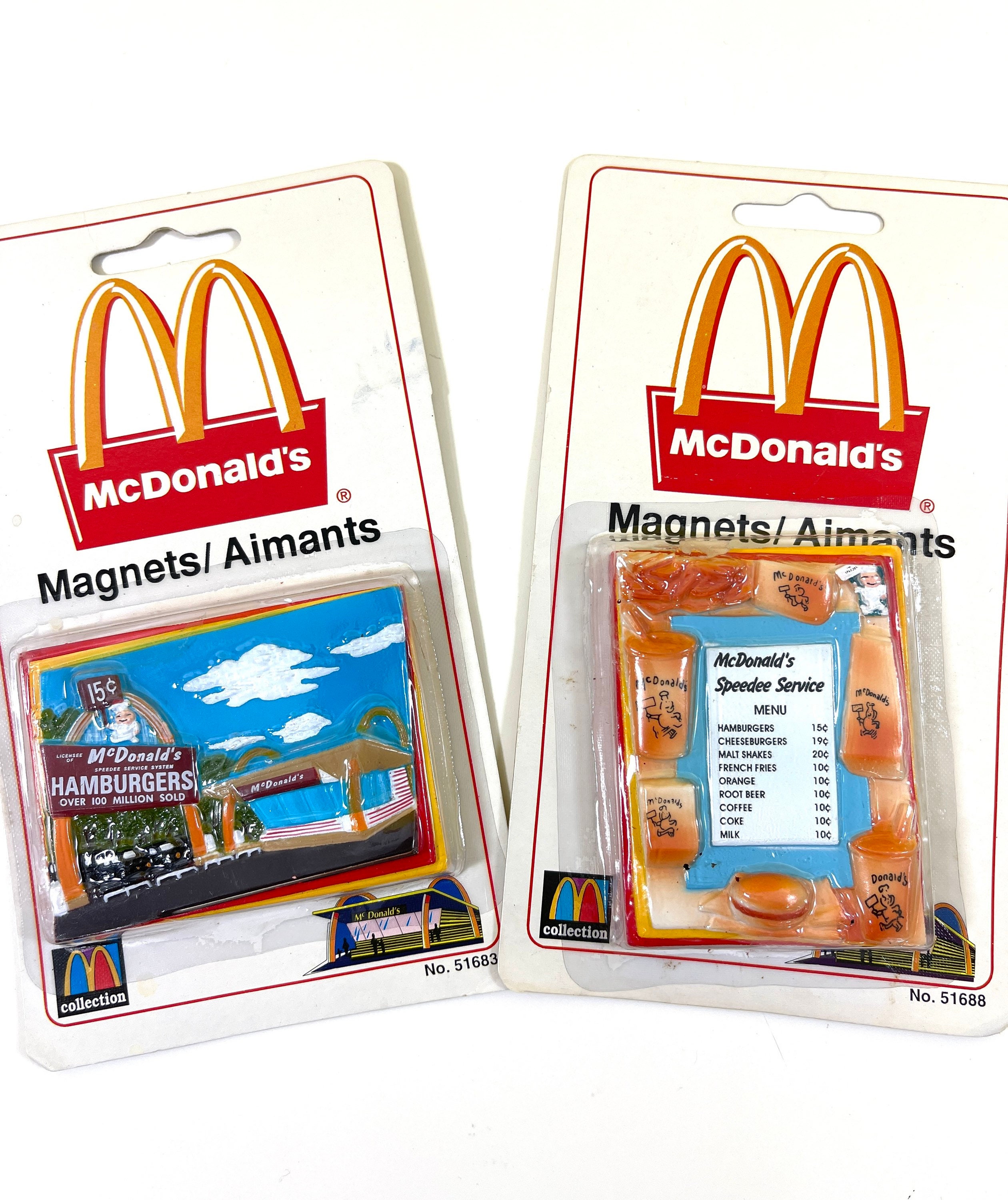 Vintage Mcdonald's Fridge Magnets ~ 1997 Walgreens Exclusive Set