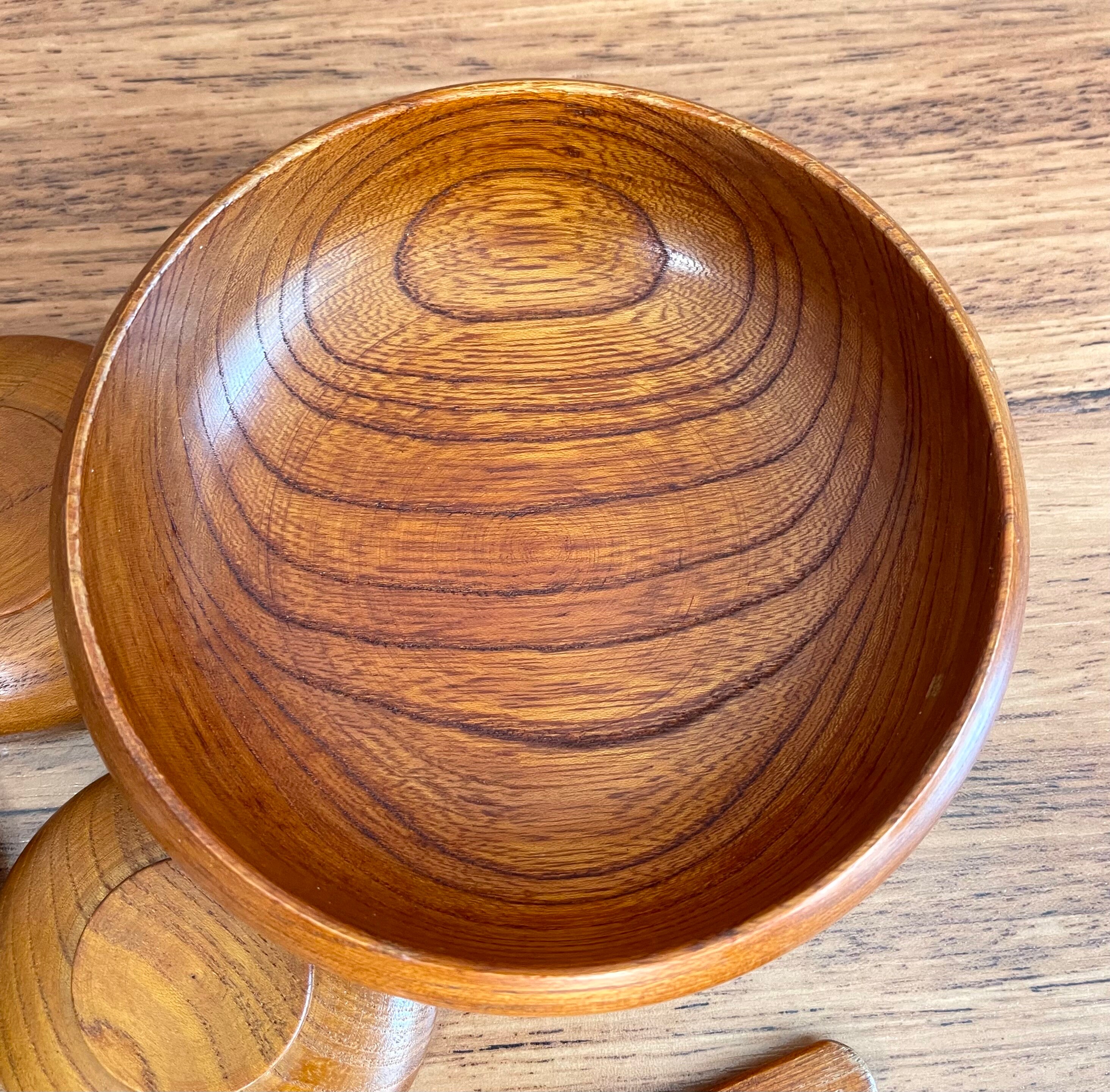 Wood Nut Snack Bowl Serving Set / Vintage Small Nut Snack Wood Nut Snack Bowl Serving Set / Vintage Small Nut Snack