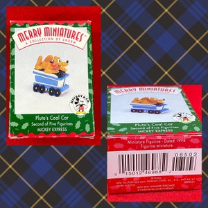 Disney Hallmark Train Merry Miniatures “Mickey Express” 1998 Figurines ~ Ornaments 1-5 Available / Disney Mini Ornaments