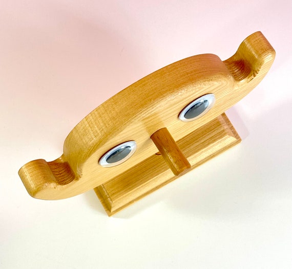Handmade Wood Eye Glass Holder / Vintage Wood Eye… - image 7