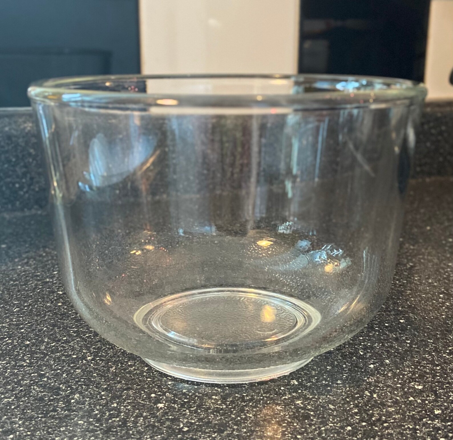 Vintage Clear Glass Mixing Bowl Etsy
