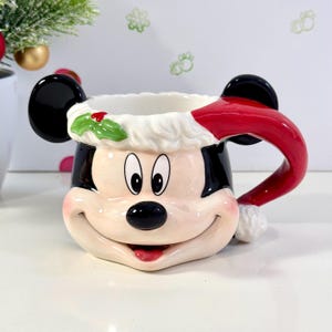 ディズニーパークス ホリデー ミッキーマウス 3D マグ / 2017 ディズニー サンタ ミッキーマウス コレクタブル マグ / スモール ミッキーマウス フェスティバル マグ