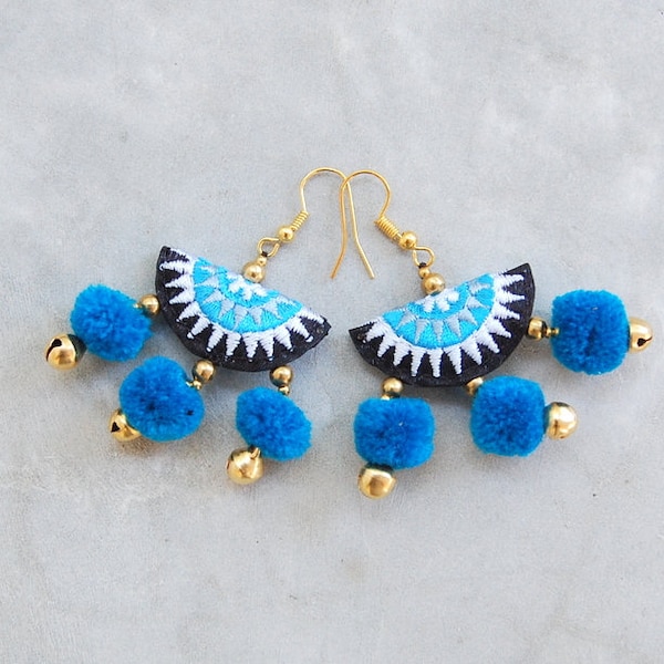 Hmong pom pom earrings clearance