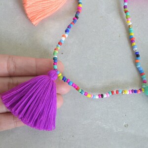 Colorful Tassel Necklace You Can Choose Your Own Colors image 4