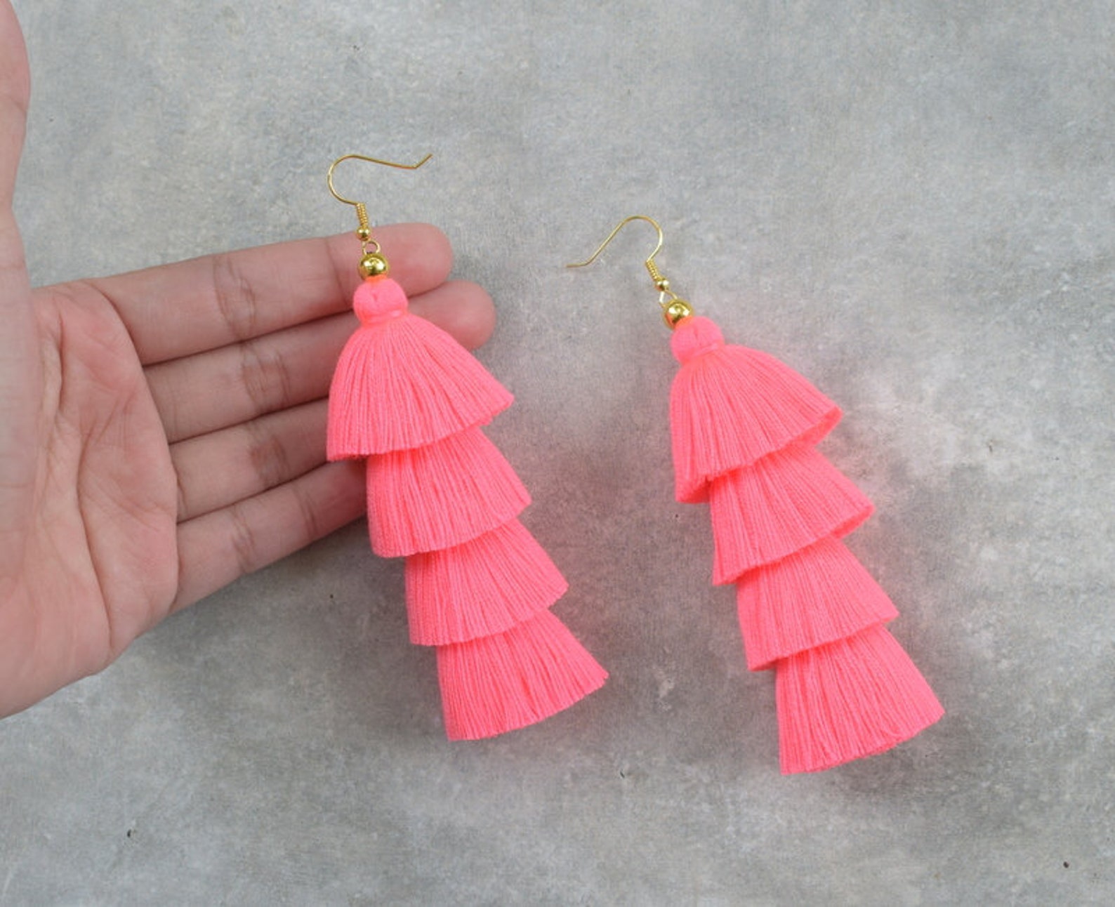 Neon Tassel Earrings (New) main image 0