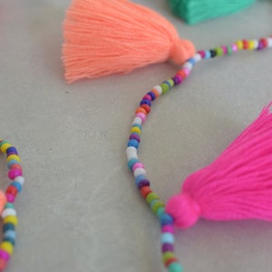 Colorful Tassel Necklace You Can Choose Your Own Colors image 2