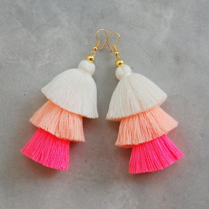 Handmade Sweet Colored Tassel Earrings