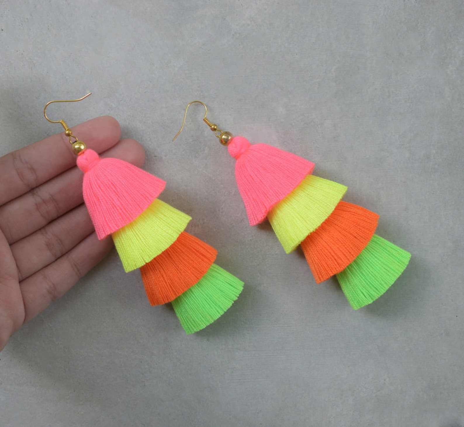 The Color Pop Tassel Earrings