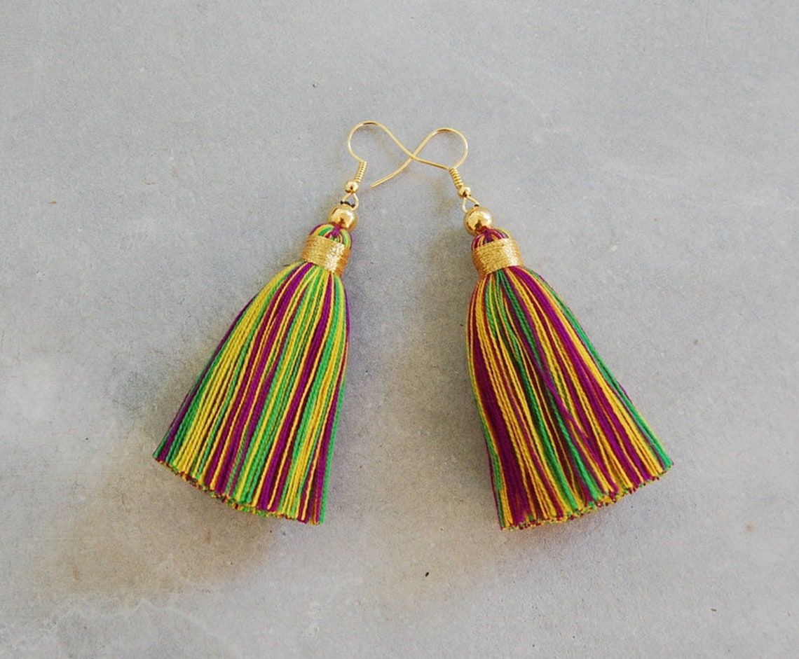 mardi gras tassel vest