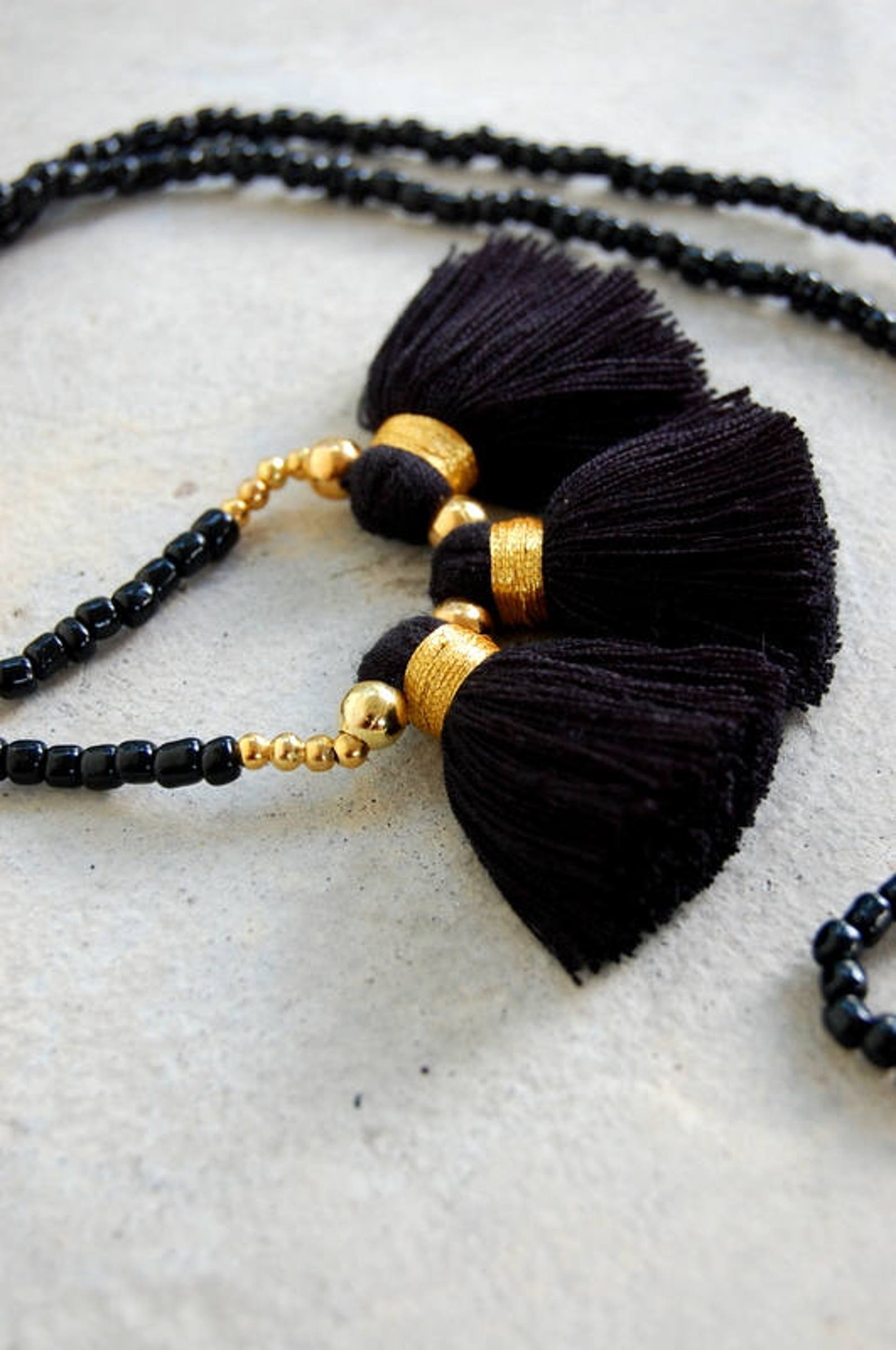 Black Tassel Necklace main image 1