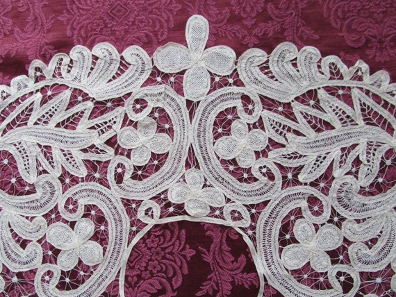 EDWARDIAN TAPE LACE Collar ca 1900. Hand made - image 1