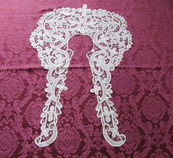 EDWARDIAN TAPE LACE Collar ca 1900. Hand made - image 2