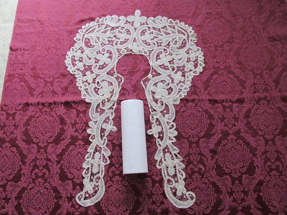 EDWARDIAN TAPE LACE Collar ca 1900. Hand made - image 8