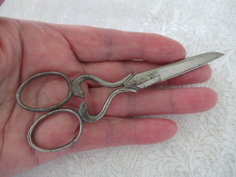 ANTIQUE SCISSORS KRUSIUS Brothers. Snake Handles. Early 1900s. Etsy