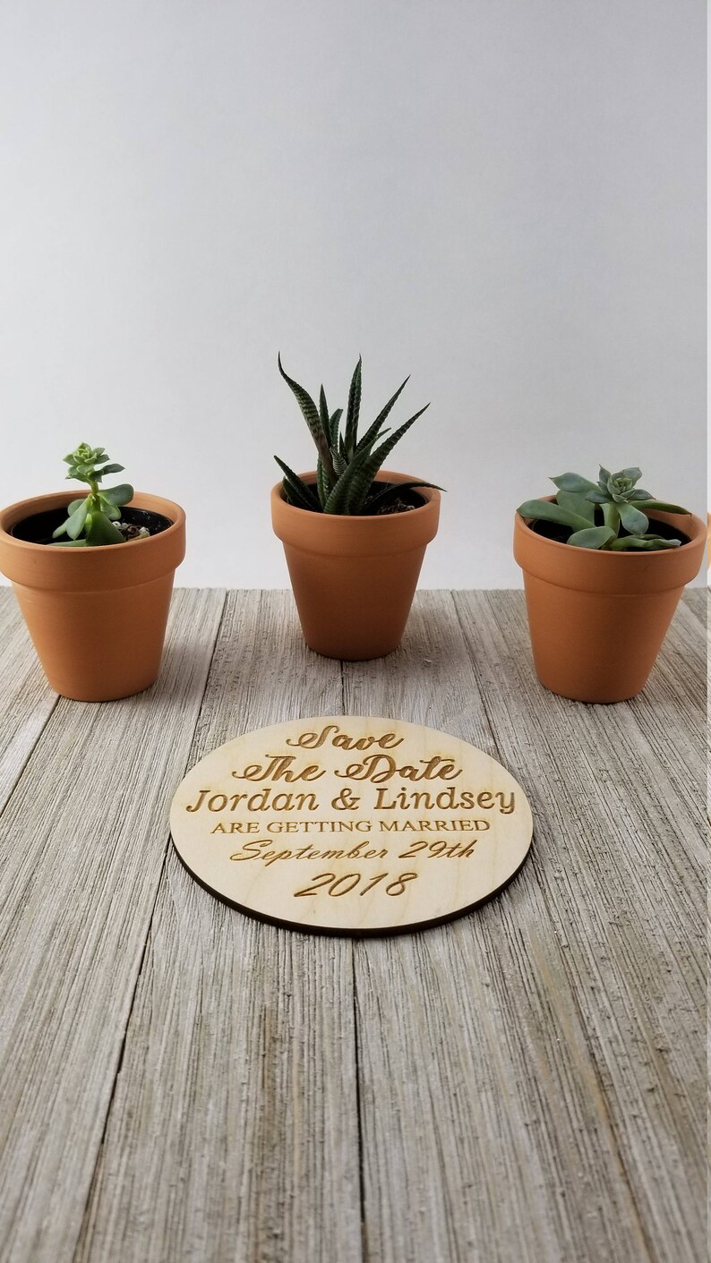 Farm Wedding Announcement Save the Date Magnet Rustic Decor Wood Wedding Wedding Invitation Save the Date Custom Engraved