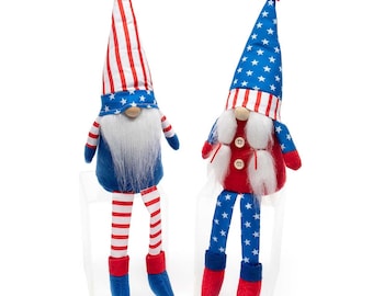 Patriotic 4th of July Gnome – Stars and Stripes Americana Decor
