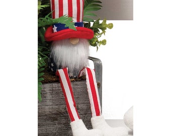 Patriotic 4th of July Gnome - Uncle Sam Gnome - Red, white and blue gnome - Stars and Stripes Gnome - American Gnome - Nisse - Tomte - Doll