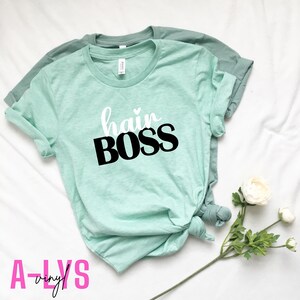 Hair Boss Wax Lash Makeup Cosmetic Botox Esthetician Women Men Shirt Graphic Tees Bella Canvas Unisex T-Shirt