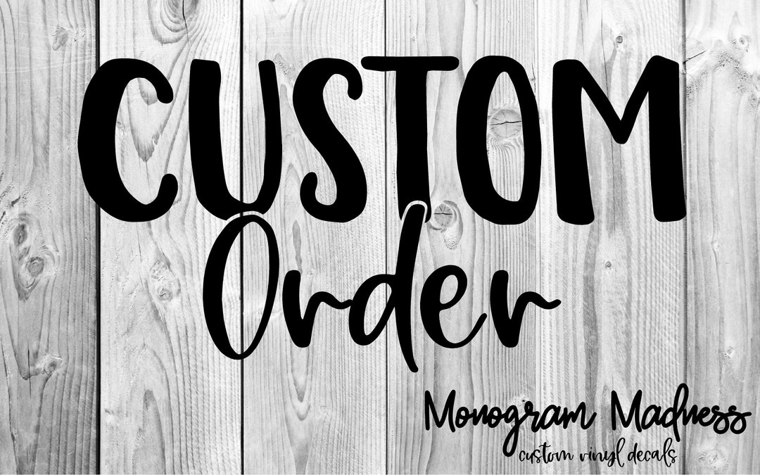 Custom Order Etsy