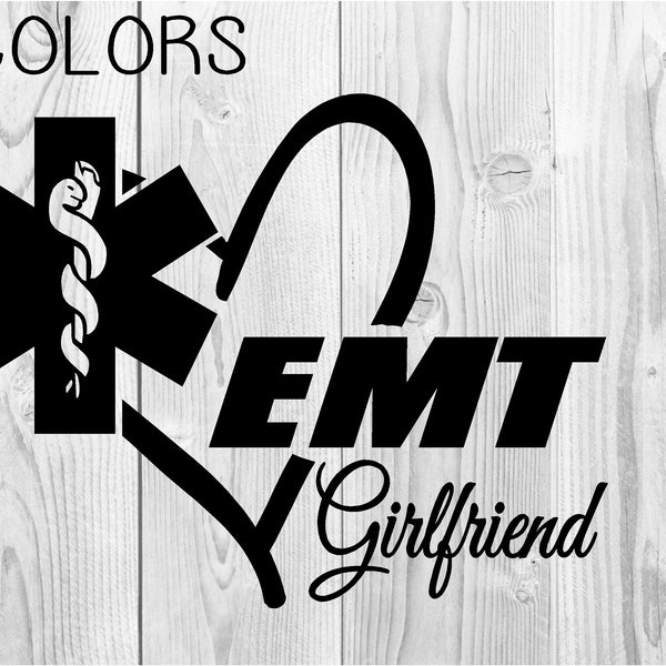 EMT EMS Wife Mom Girlfriend Love Vinyl Sticker Decal Car Truck Yeti Laptop Macbook Mirror Cup Cooler Swell Corkcicle Tumbler Rtic Ozark