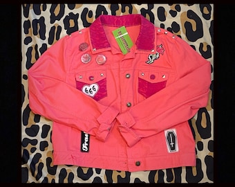 pink punk jacket