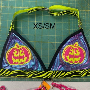 Jackolantern neon bralette image 4