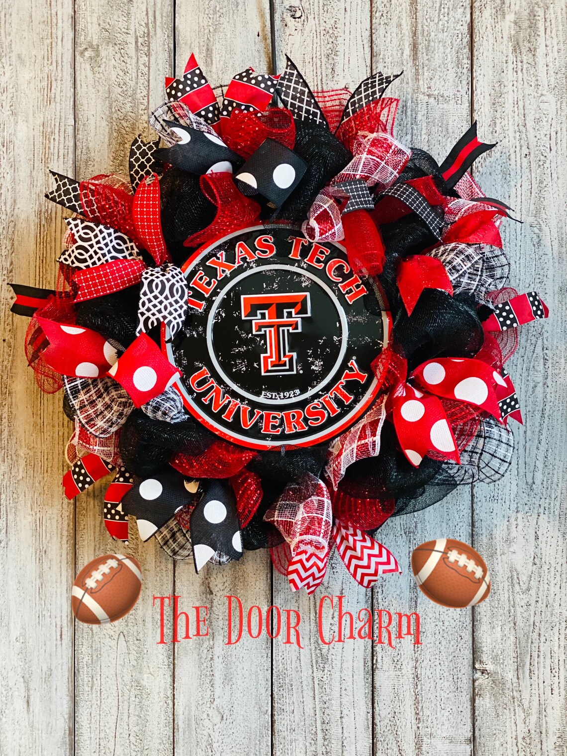 Deluxe Texas Tech Wreath Texas Tech Decor Etsy
