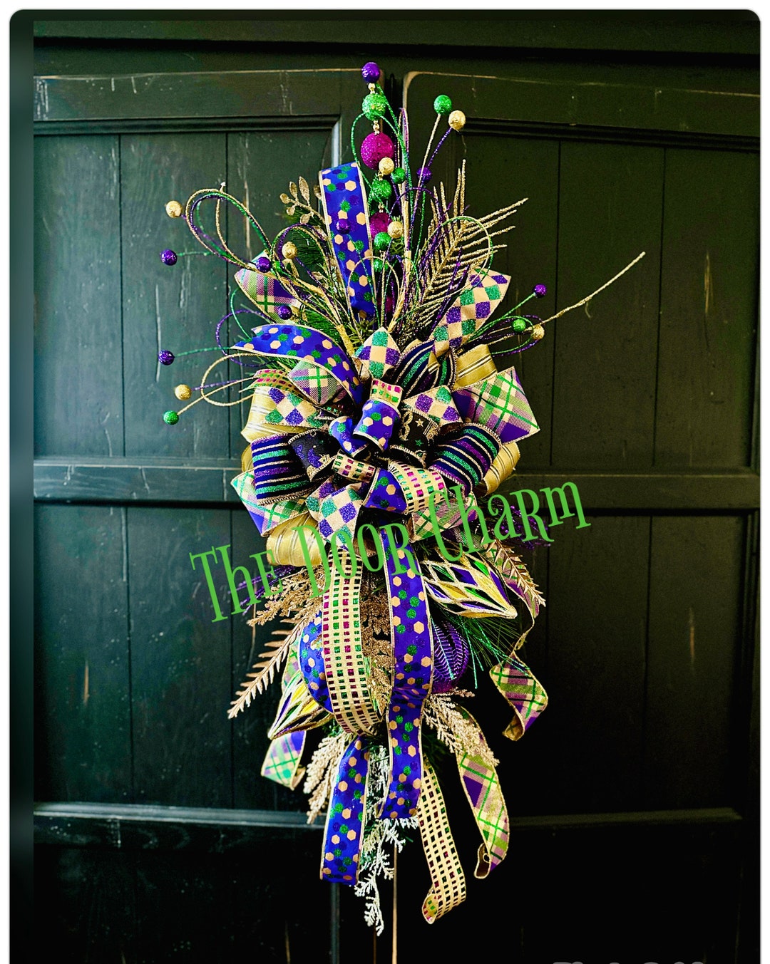 mardi gras wreath nearby