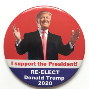 2020 Re-Elect President Donald Trump 3 Button I support the President Pin image 2