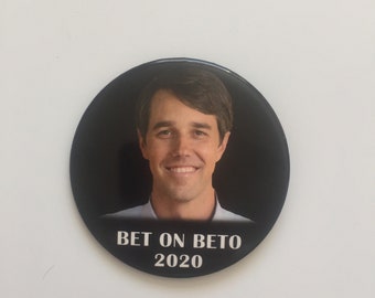 2020 Beto O'Rourke for President 3" Button Bet On Beto 2020 Pin Texas Congressman Senate Candidate