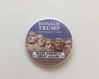 2.25" 2016 Republican National Convention DC DELEGATION Donald Trump Button for President "Make America Great Again" Mt. Rushmore