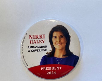 2024 Ambassador & South Carolina Governor Nikki Haley for  President 3" Button Pin